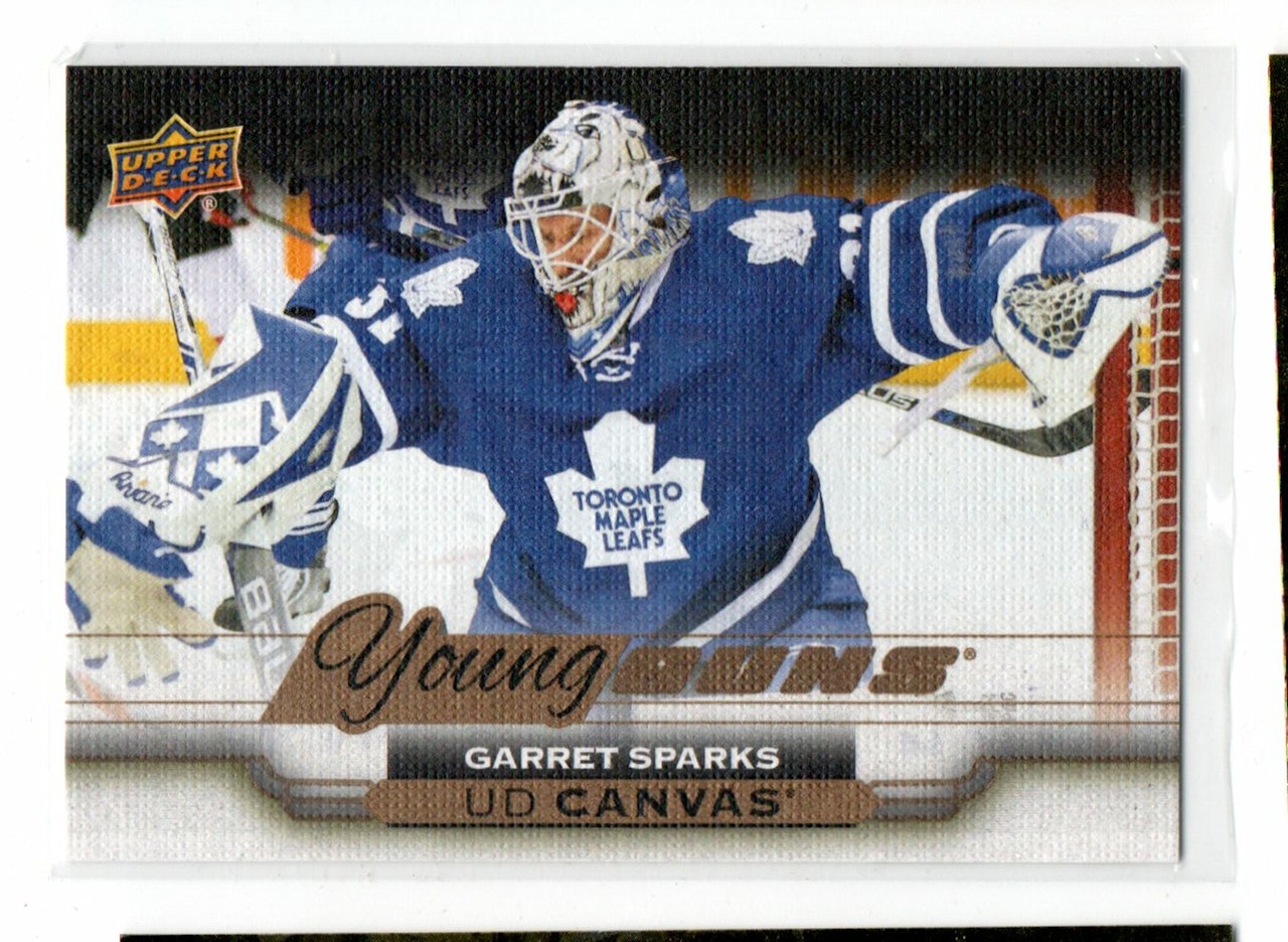 2015-16 Upper Deck Canvas #C228 Garret Sparks YG (60-X19-MAPLE LEAFS)