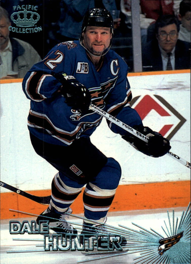 1997-98 Pacific Ice Blue #129 Dale Hunter (30-X24-CAPITALS)