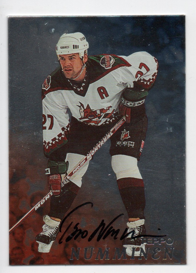 1998-99 Be A Player Autographs #106 Teppo Numminen (30-X123-COYOTES)