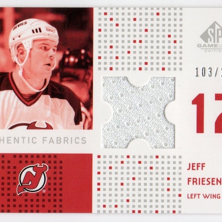 2002-03 SP Game Used Authentic Fabrics #AFJF Jeff Friesen (30-X145-DEVILS)