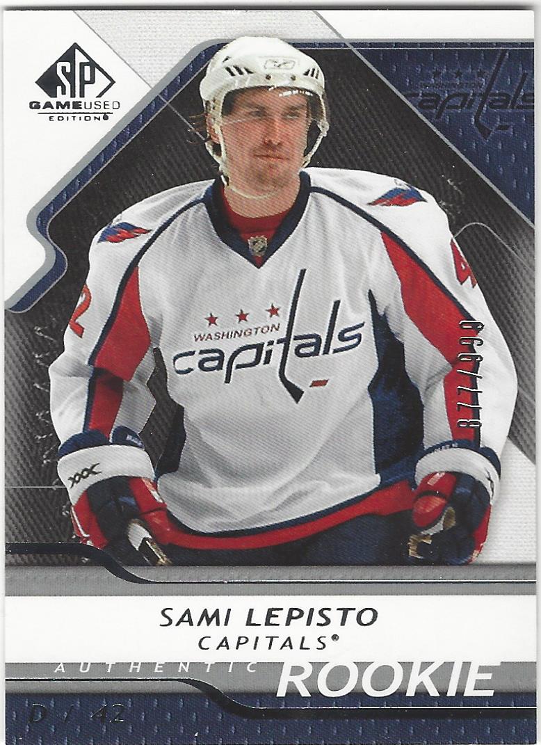 2008-09 SP Game Used #152 Sami Lepisto RC (30-X125-CAPITALS)