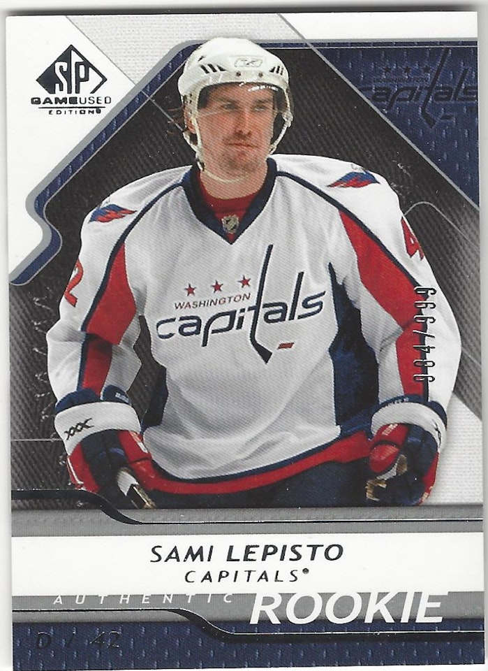 2008-09 SP Game Used #152 Sami Lepisto RC (30-C2-CAPITALS)