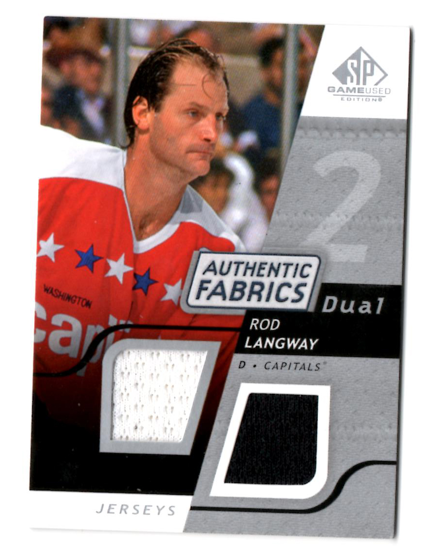 2008-09 SP Game Used Dual Authentic Fabrics #AFRL Rod Langway (30-22x2-CAPITALS)