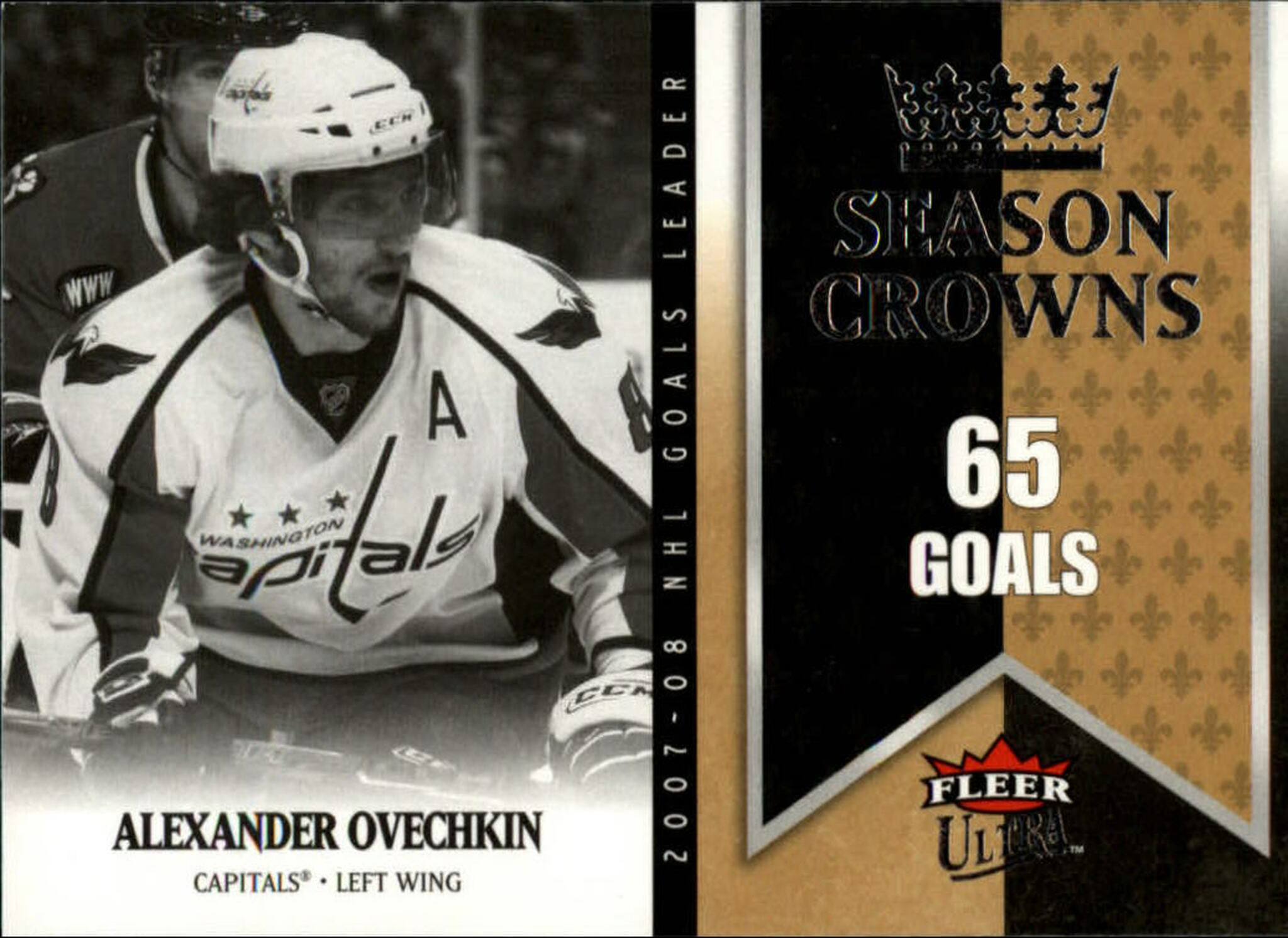 2008-09 Ultra Season Crowns #SC1 Alexander Ovechkin (30-X18-CAPITALS)