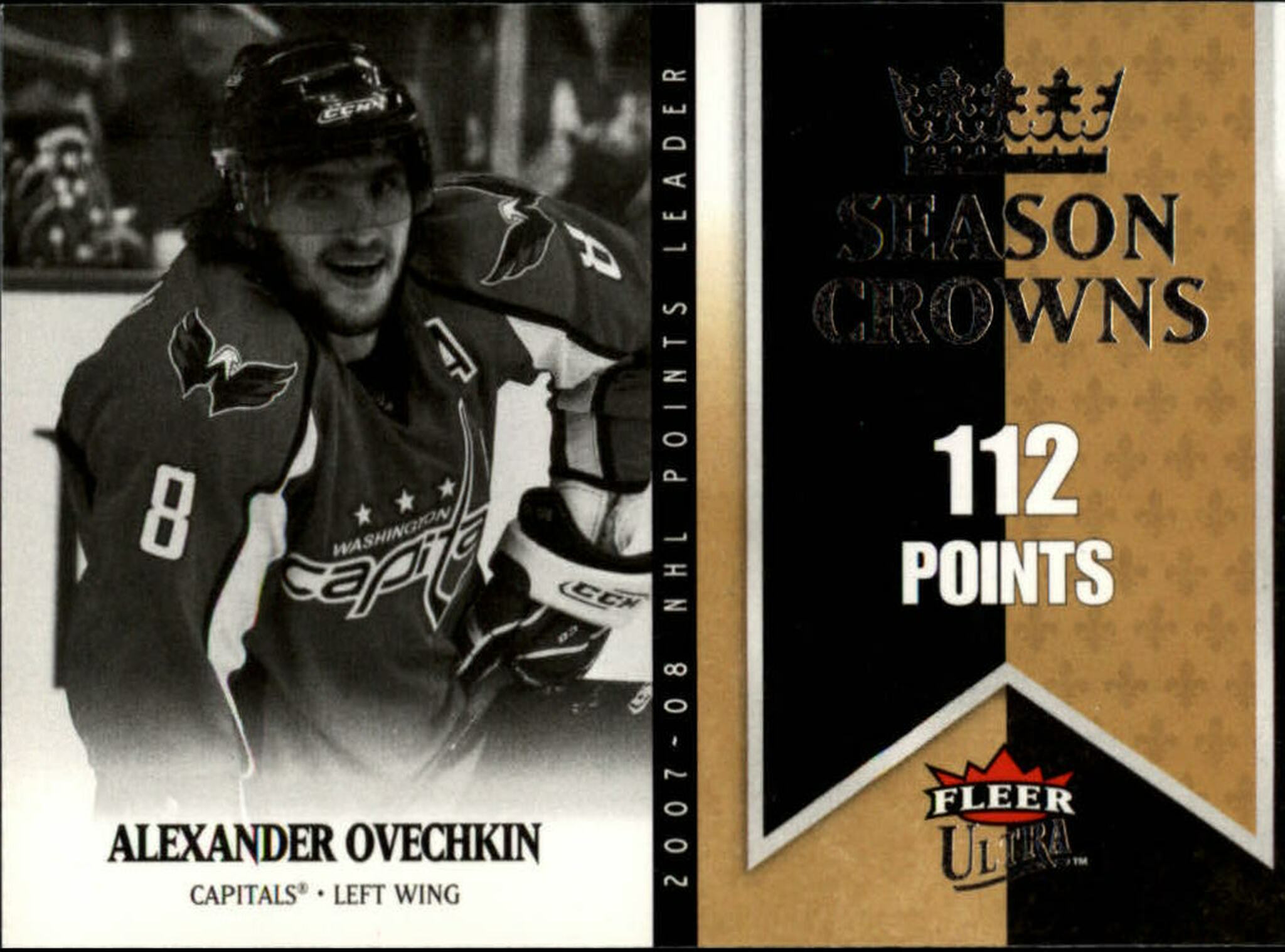 2008-09 Ultra Season Crowns #SC3 Alexander Ovechkin (30-X18-CAPITALS)