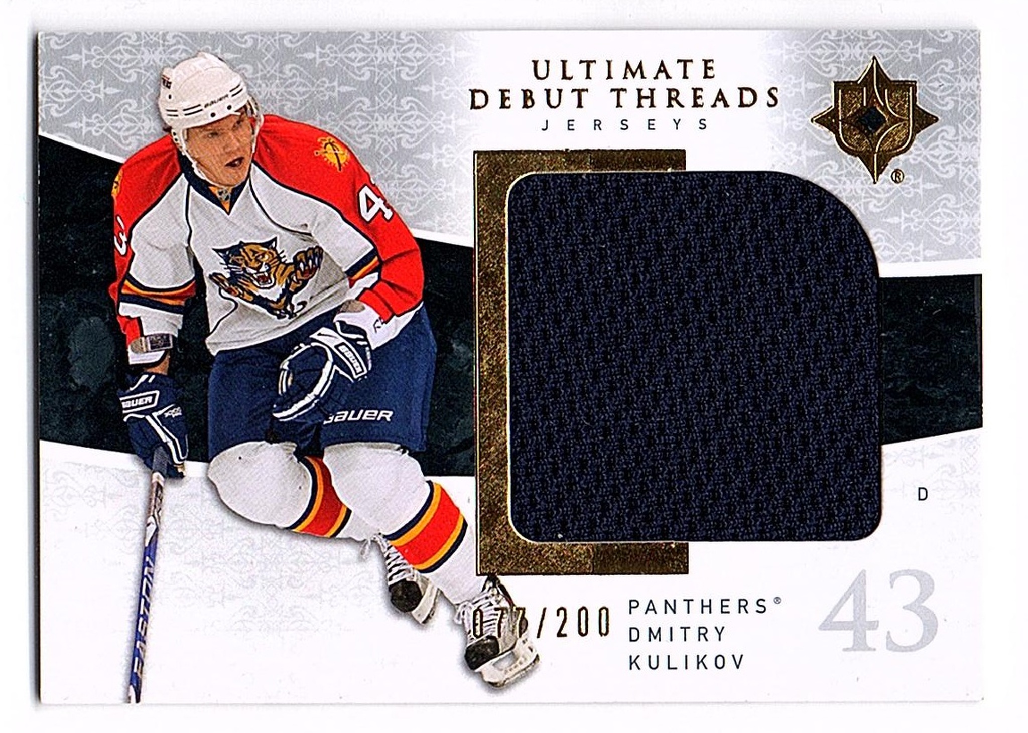 2009-10 Ultimate Collection Debut Threads #UDTDK Dmitry Kulikov (30-X2-NHLPANTHERS)