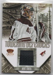 2012-13 Crown Royale Towering Defenders Materials #TDMS Mike Smith (30-X102-COYOTES)