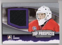 2013-14 Between the Pipes Top Prospects Jerseys Silver #TP07 Ty Edmonds (30-X62-OTHERS)