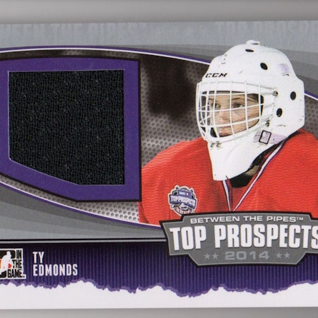 2013-14 Between the Pipes Top Prospects Jerseys Silver #TP07 Ty Edmonds (30-X62-OTHERS)