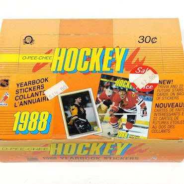 1988-89 OPC O-Pee-Chee Hockey Sticker Box (48 Packs)