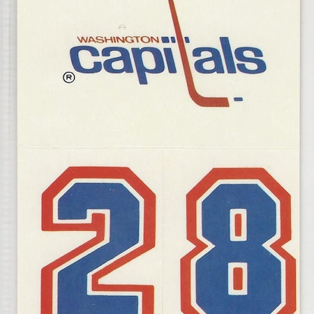 1987-88 Topps Sticker Inserts #30 Washington Capitals (10-X4-CAPITALS)
