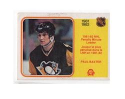 1982-83 O-Pee-Chee #238 Paul Baxter LL (5-X273-PENGUINS) SE SKICK