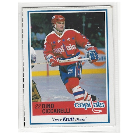 1990-91 Kraft #7 Dino Ciccarelli (20-X78-CAPITALS)