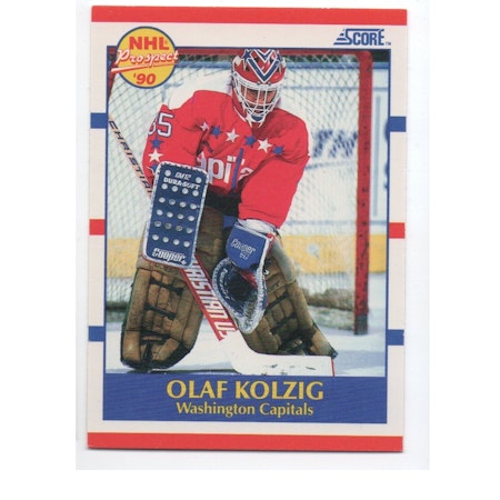 1990-91 Score #392 Olaf Kolzig RC UER (photo actually Don Beaupre) (10-X146-RC-CAPITALS)
