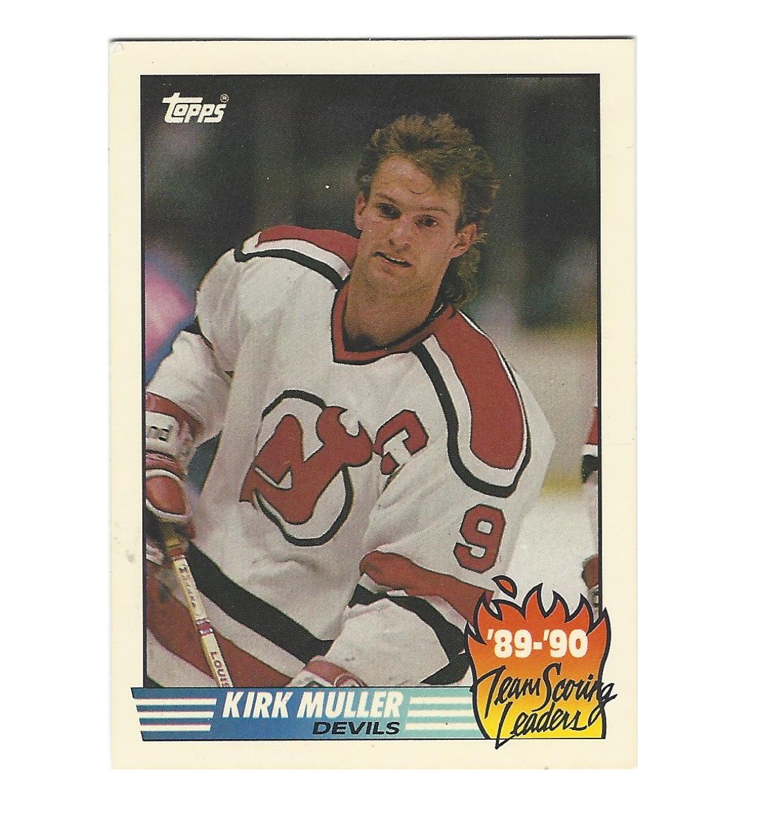 1990-91 Topps Team Scoring Leaders #7 Kirk Muller (10-144x9-DEVILS)