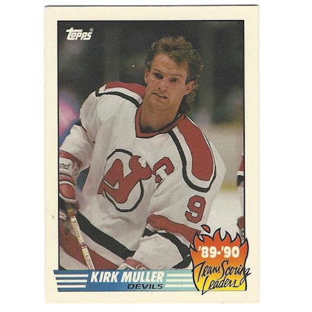 1990-91 Topps Team Scoring Leaders #7 Kirk Muller (10-144x9-DEVILS)