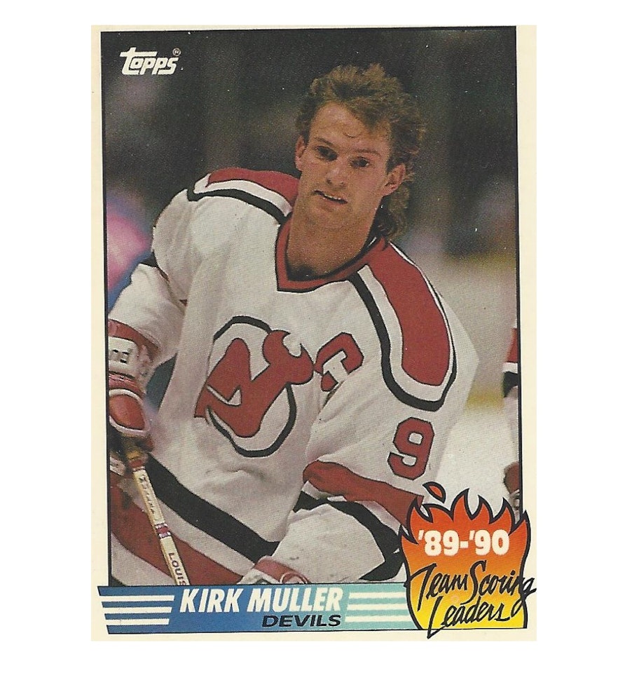 1990-91 Topps Team Scoring Leaders #7 Kirk Muller (10-161x8-DEVILS)