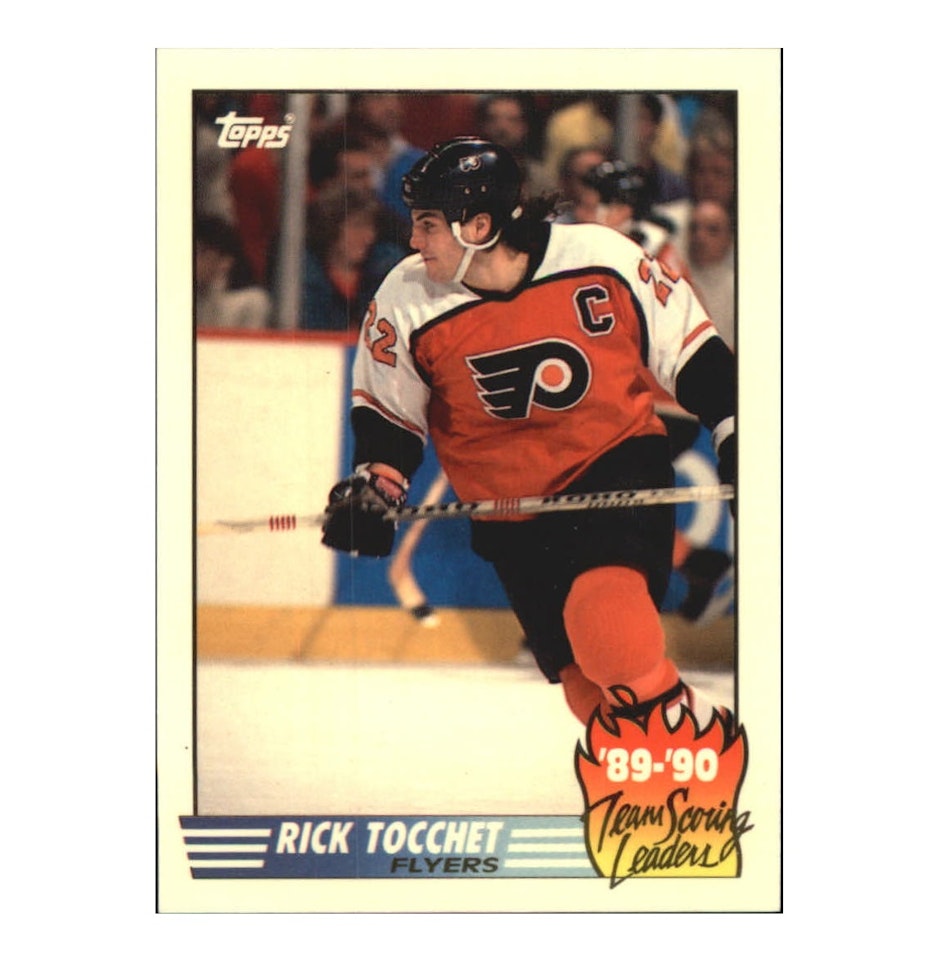 1990-91 Topps Team Scoring Leaders #9 Rick Tocchet (5-X66-FLYERS)