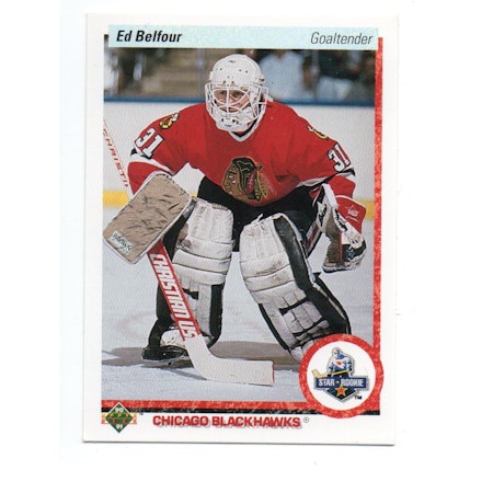 1990-91 Upper Deck #55 Ed Belfour RC (20-X285-BLACKHAWKS)