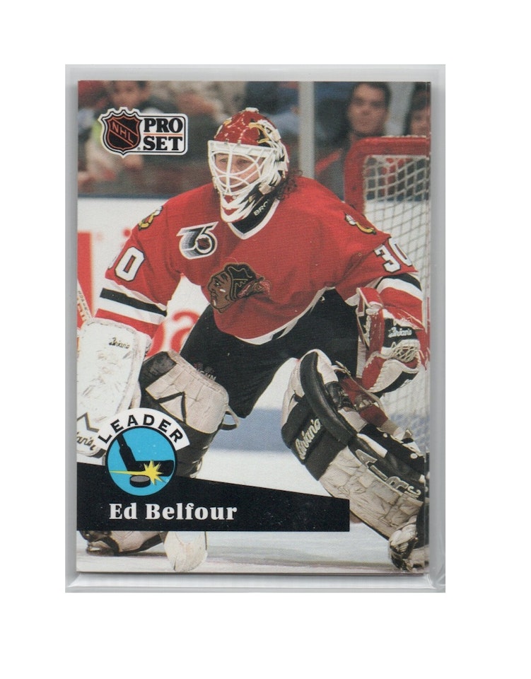 1991-92 Pro Set #600 Ed Belfour LL (10-X215-BLACKHAWKS)