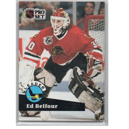 1991-92 Pro Set #600 Ed Belfour LL (10-X215-BLACKHAWKS)