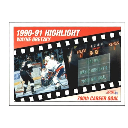1991-92 Score Canadian Bilingual #303 Wayne Gretzky 700th (12-X175-NHLKINGS)