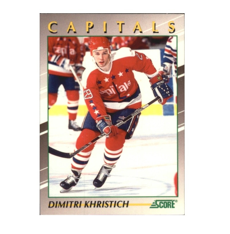 1991-92 Score Young Superstars #6 Dimitri Khristich (10-X11-CAPITALS)