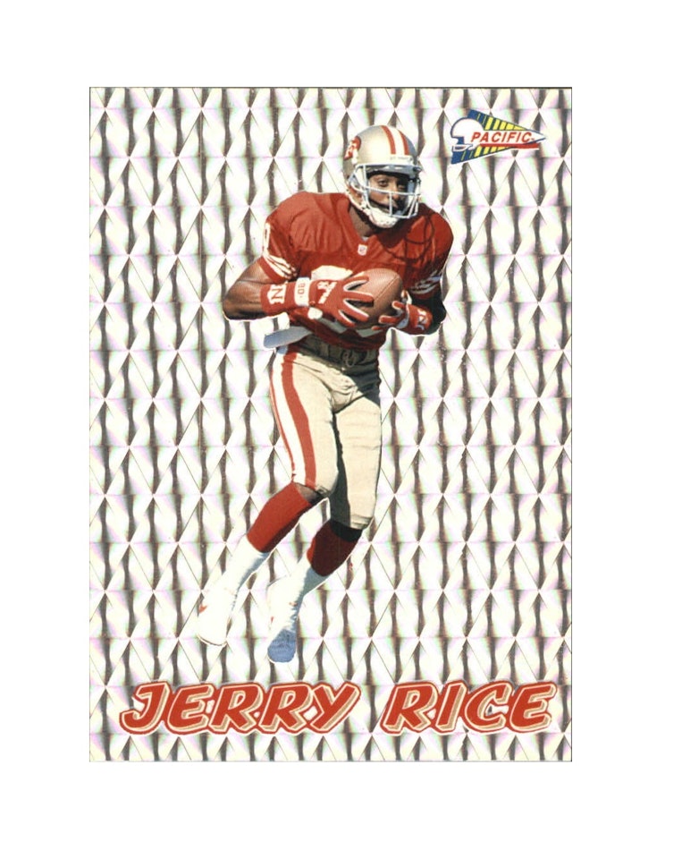 1993 Pacific Prisms #91 Jerry Rice (25-D10-NFL49ERS)