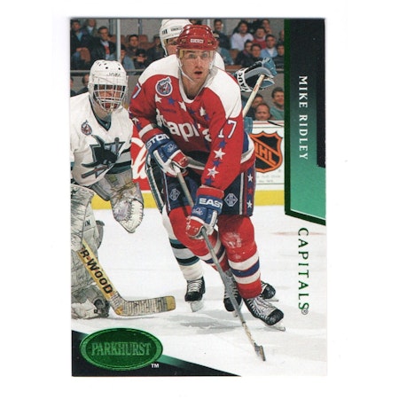 1993-94 Parkhurst Emerald Ice #218 Mike Ridley (10-37x3-CAPITALS)