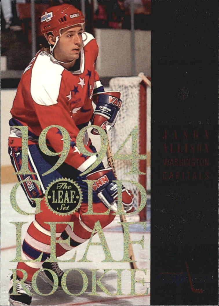 1994-95 Leaf Gold Rookies #13 Jason Allison (12-X9-CAPITALS) (9495L)