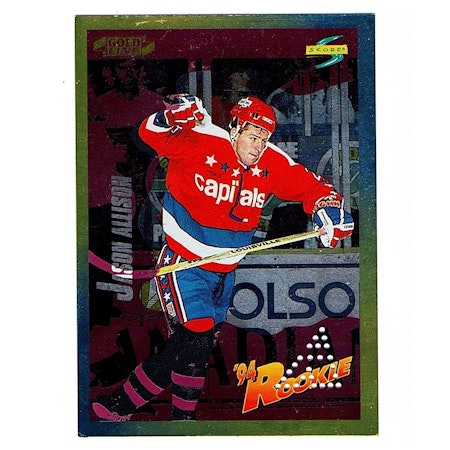 1994-95 Score Gold Line Punched #231 Jason Allison (30-X6-CAPITALS)