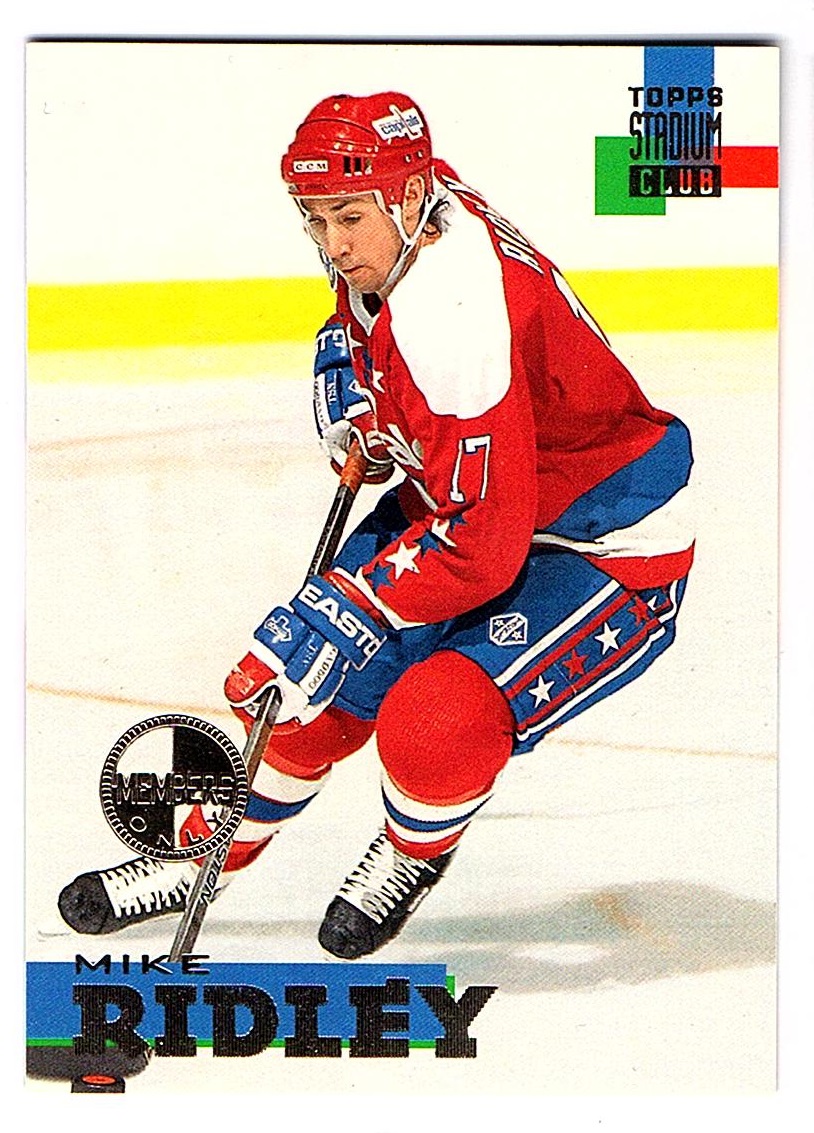 1994-95 Stadium Club Members Only Parallel #105 Mike Ridley (12-X26-CAPITALS)
