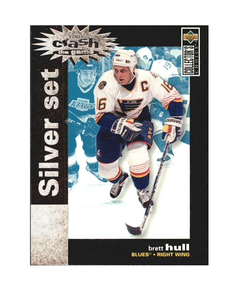 1995-96 Collector's Choice Crash the Game Silver Prize #C5 Brett Hull (12-X81-BLUES)
