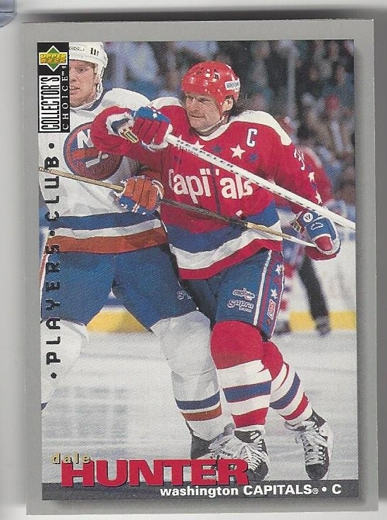 1995-96 Collector's Choice Player's Club #155 Dale Hunter (10-29x4-CAPITALS)