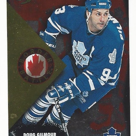 1995-96 Score Border Battle #5 Doug Gilmour (10-240x9-MAPLE LEAFS)