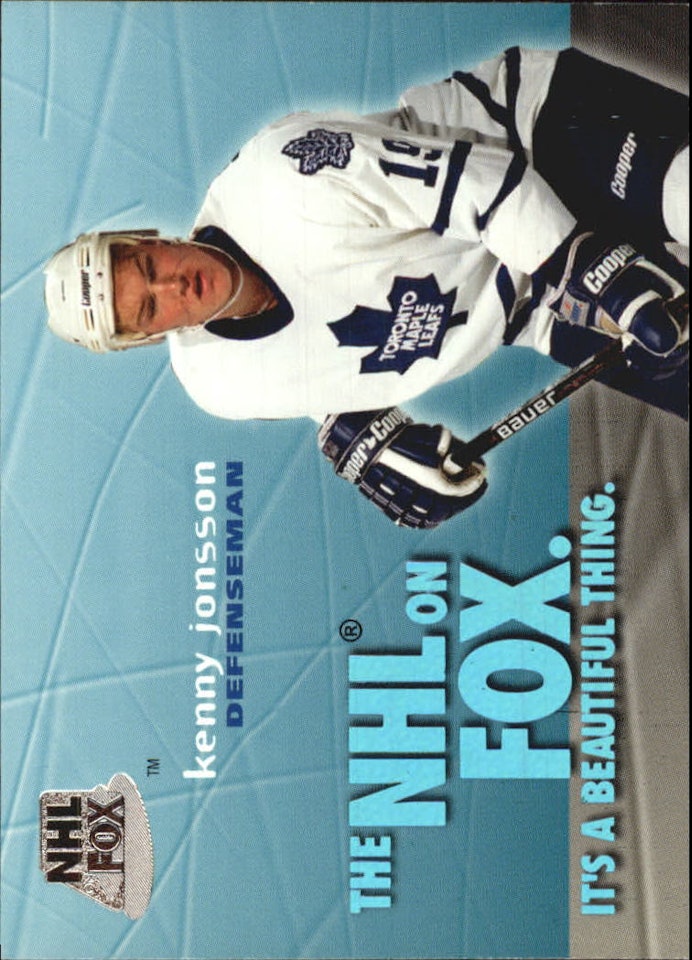 1995-96 SkyBox Impact NHL On Fox #13 Kenny Jonsson (10-X22-MAPLE LEAFS)