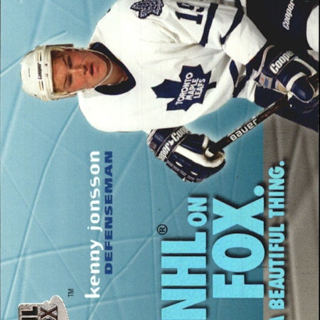 1995-96 SkyBox Impact NHL On Fox #13 Kenny Jonsson (10-X22-MAPLE LEAFS)