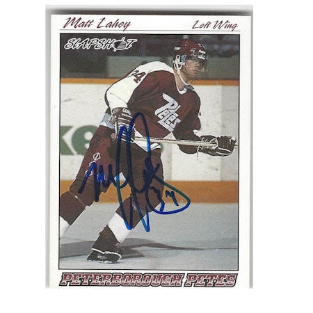 1995-96 Slapshot #326 Matthew Lahey (25-X42-OTHERS)