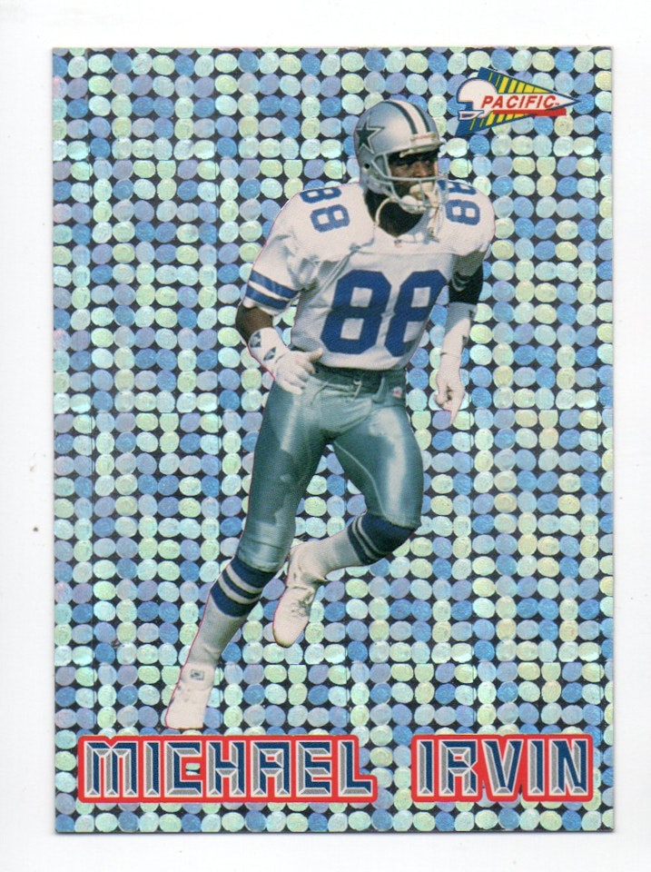 1993 Pacific Silver Prism Circular Inserts #8 Michael Irvin (20-X297-NFLCOWBOYS)
