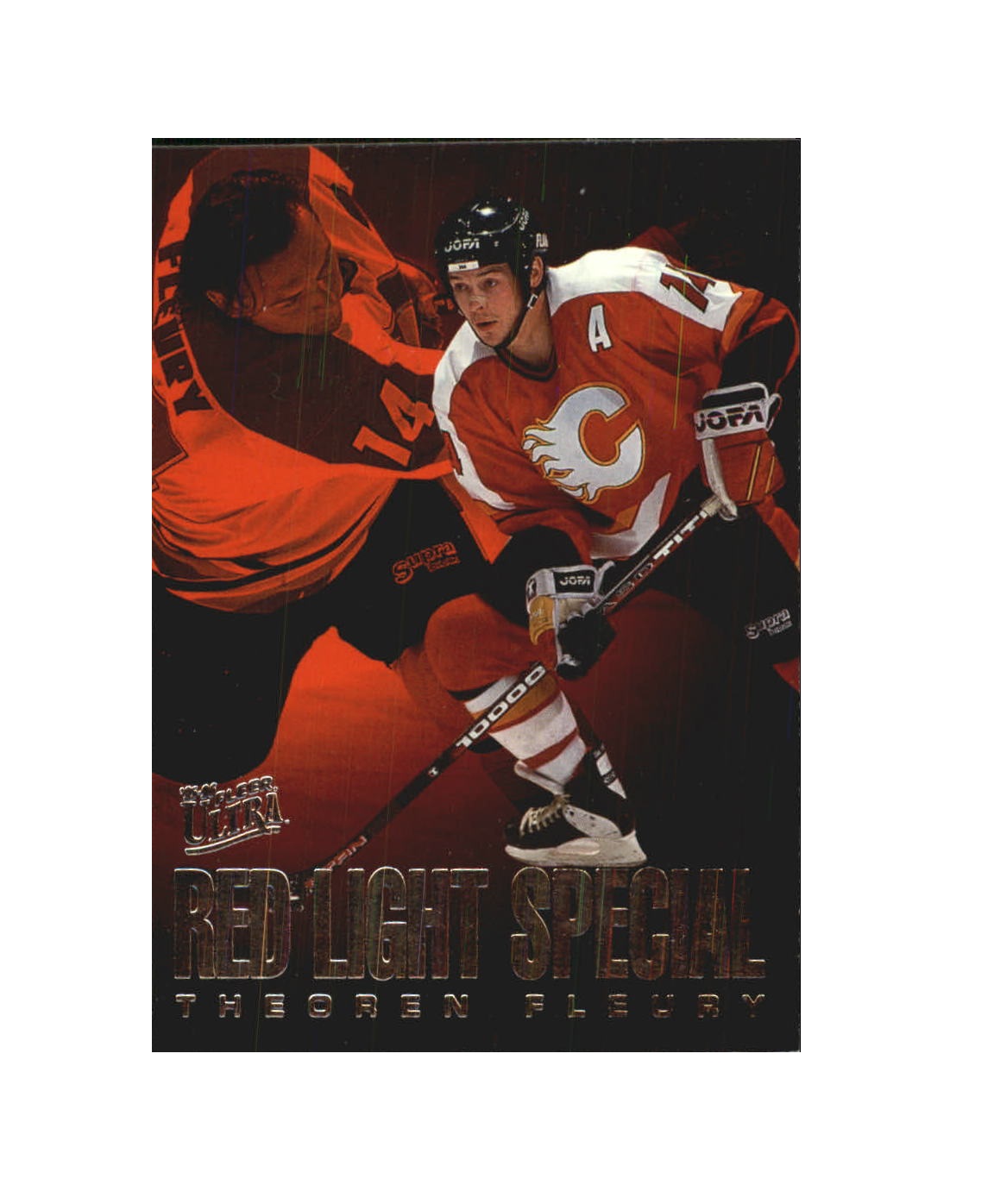 1995-96 Ultra Red Light Specials #2 Theo Fleury (10-X22-FLAMES)