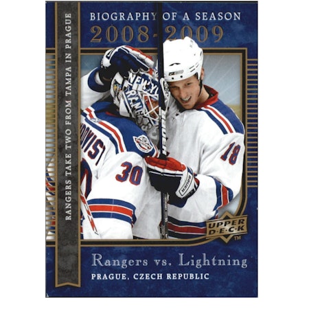 2008-09 Upper Deck Biography of a Season #BS6 Henrik Lundqvist Marc Staal (10-X193-RANGERS)