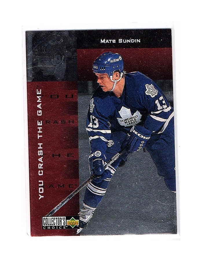 1996-97 Collector's Choice Crash the Game Silver Prize #CR29 Mats Sundin (20-X81-MAPLE LEAFS)