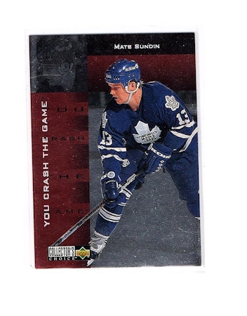 1996-97 Collector's Choice Crash the Game Silver Prize #CR29 Mats Sundin (20-X81-MAPLE LEAFS)
