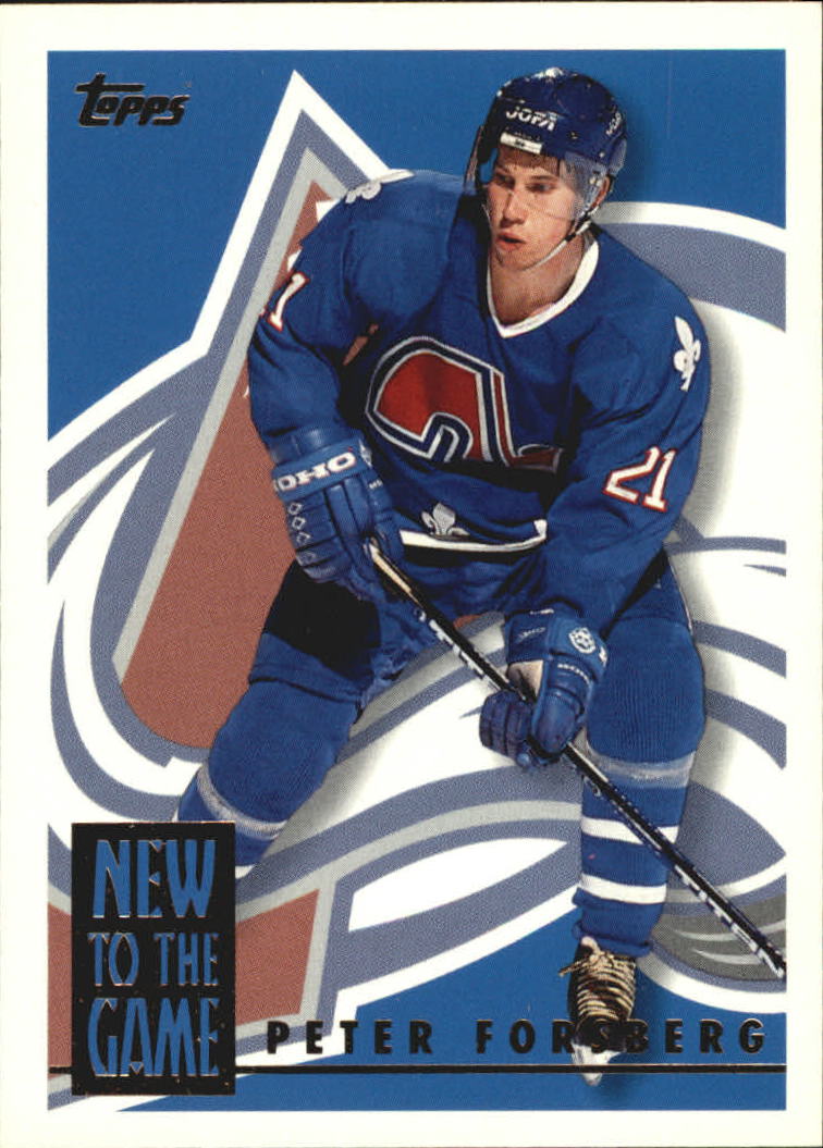 1995-96 Topps New To The Game #10NG Peter Forsberg (20-X297-NORDIQUES)