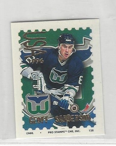 1996-97 NHL Pro Stamps #128 Geoff Sanderson (5-288x2-WHALERS)