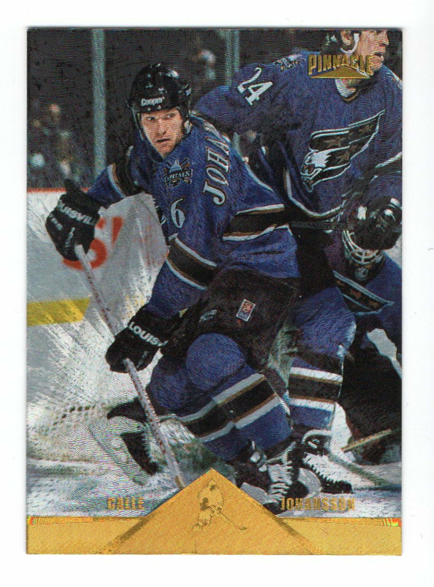 1996-97 Pinnacle Rink Collection #85 Calle Johansson (15-X99-CAPITALS)