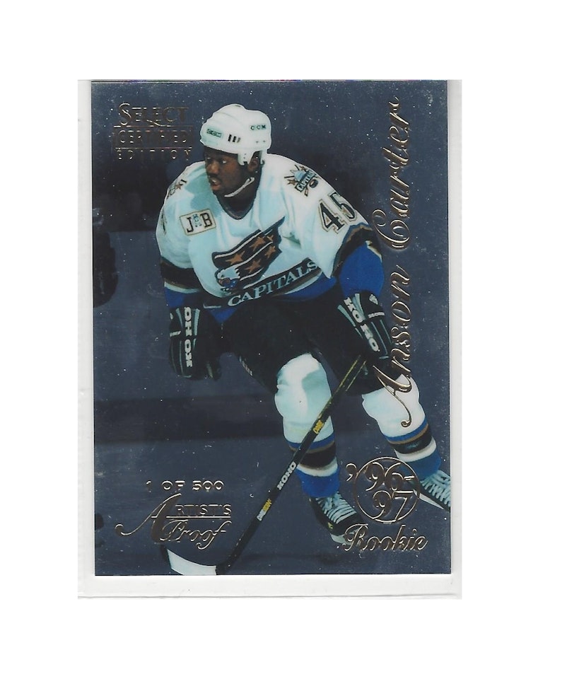 1996-97 Select Certified Artist's Proofs #94 Anson Carter (25-141x7-CAPITALS)