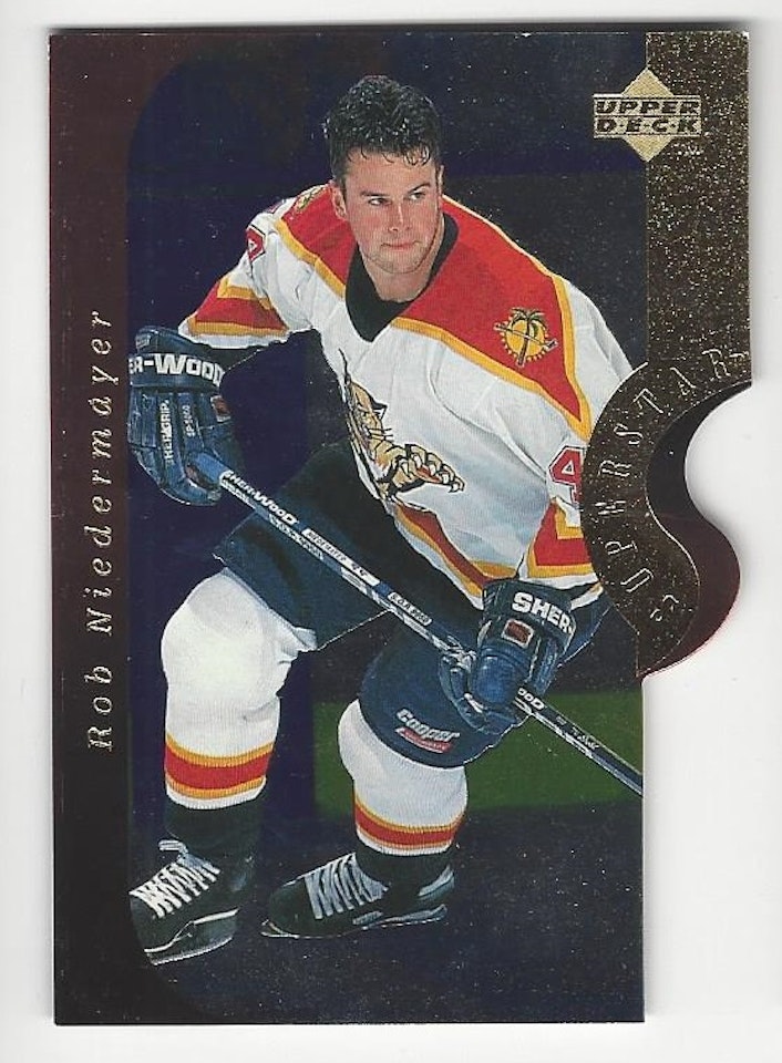 1996-97 Upper Deck Superstar Showdown #SS28A Rob Niedermayer (10-159x9-NHLPANTHERS)
