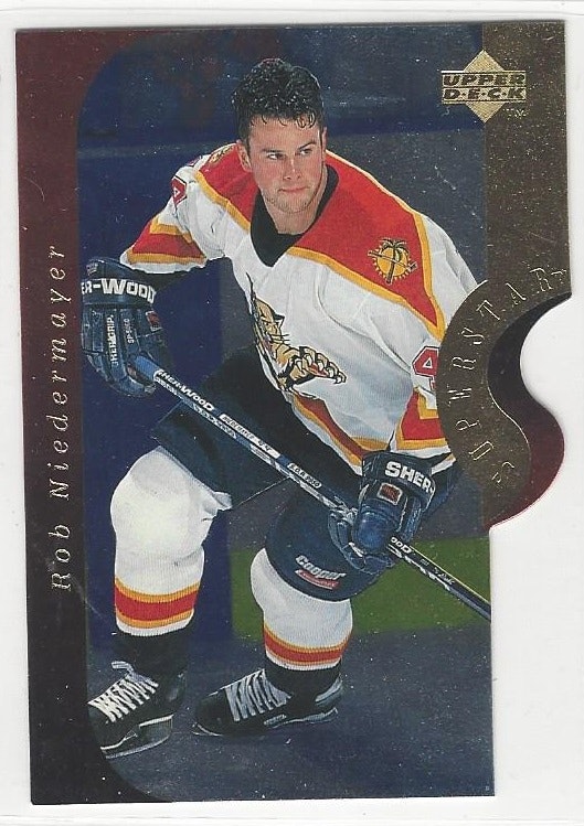 1996-97 Upper Deck Superstar Showdown #SS28A Rob Niedermayer (10-X150-NHLPANTHERS)