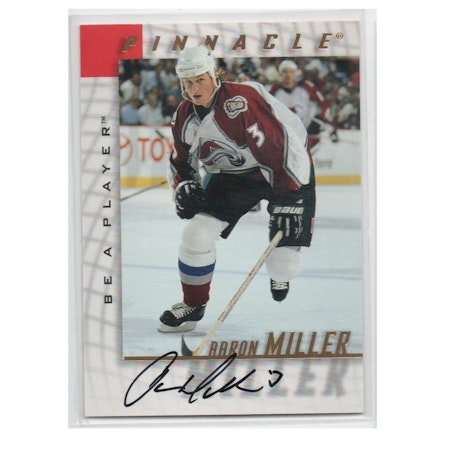 1997-98 Be A Player Autographs #75 Aaron Miller (20-X207-AVALANCHE)